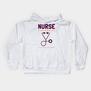 Nurse - career and passion combined Kids Hoodie